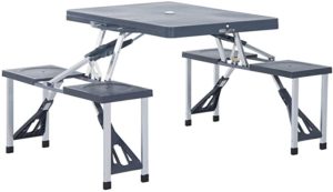 Outsunny Folding Picnic Table and Chairs