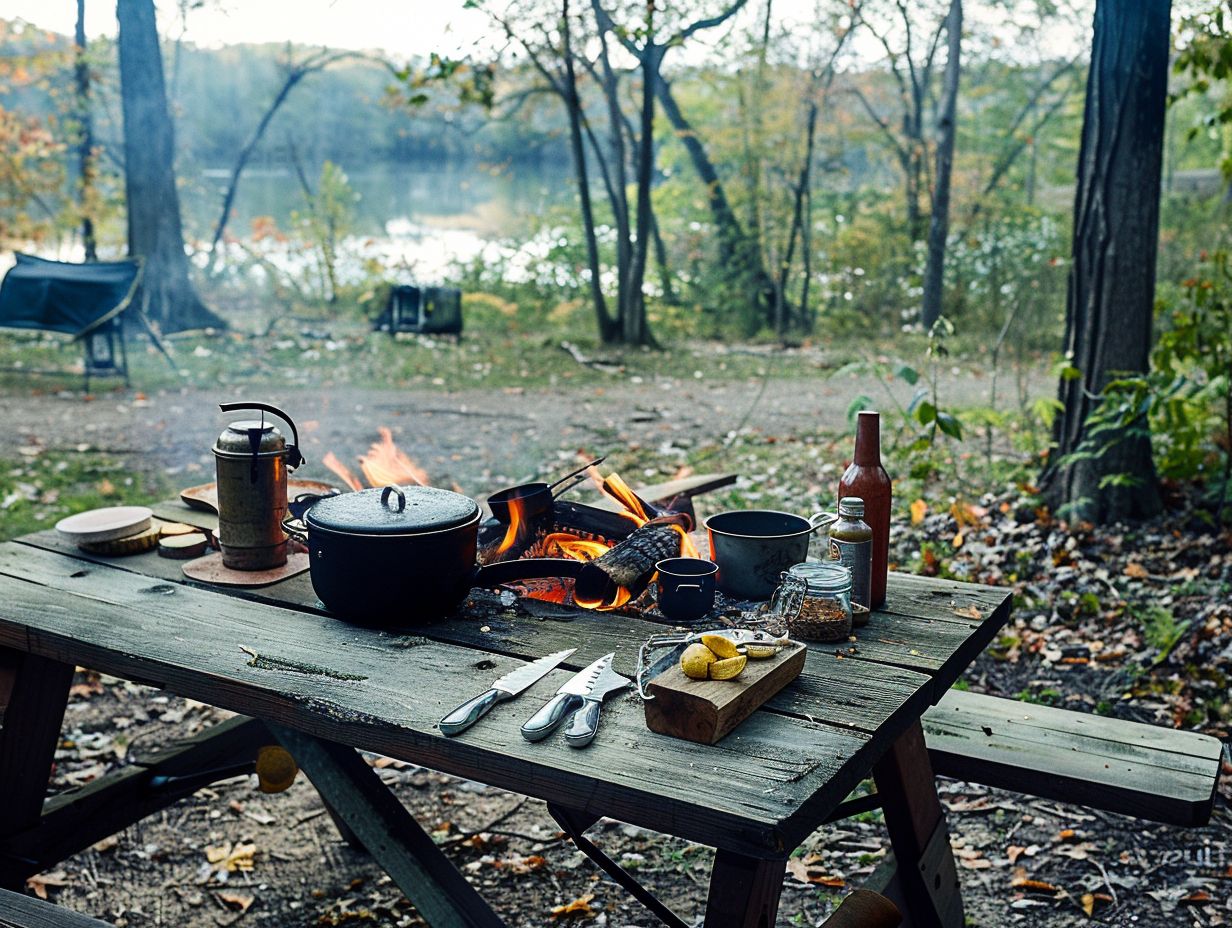  Why is a portable stove important for campsite cooking? 
