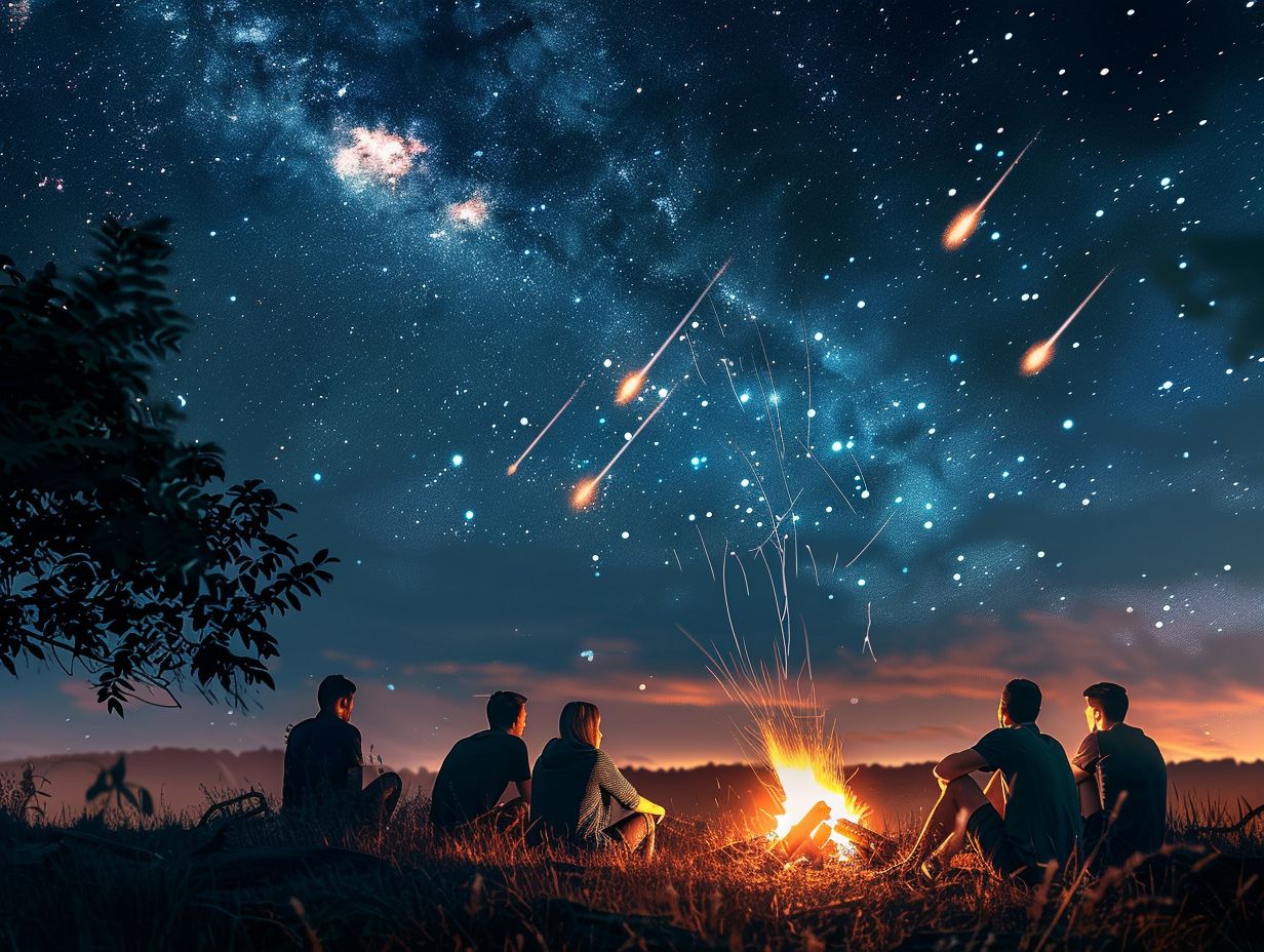  The best time to plan a camping trip around meteor showers is during the peak of a meteor shower. The two most well-known meteor showers, the Perseids and Geminids, occur in August and December respectively. However, there are smaller meteor showers throughout the year that can still provide a good viewing experience. Where is the best location to camp for meteor shower viewing? The best location to camp for meteor shower viewing is in an area with little to no light pollution. This could be a designated dark sky park, a remote camping spot, or even your own backyard if it offers a clear view of the sky. It's important to also check the weather forecast beforehand to ensure clear skies for optimal viewing. How do I prepare for a camping trip around meteor showers? First, make sure you have all the necessary camping gear such as a tent, sleeping bags, and cooking supplies. It's also important to pack warm clothes and blankets as temperatures can drop at night. Don't forget to bring a red light or headlamp to preserve your night vision while stargazing. Lastly, research the specific meteor shower you're planning to see to know the best time to view it. Can I bring a telescope for meteor shower viewing during my camping trip? Yes, you can bring a telescope for meteor shower viewing during your camping trip. However, keep in mind that the best way to view meteor showers is with the naked eye since they can appear anywhere in the sky. A telescope may limit your field of view and make it more difficult to see the shooting stars. Are there any safety precautions I should take during my camping trip around meteor showers? Yes, there are a few safety precautions to keep in mind during your camping trip around meteor showers. Make sure to have a first aid kit on hand, as well as a map and compass in case you get lost. It's also a good idea to let someone know your camping location and expected return time. Lastly, be aware of any potential wildlife in the area and store food properly to avoid attracting animals to your campsite.