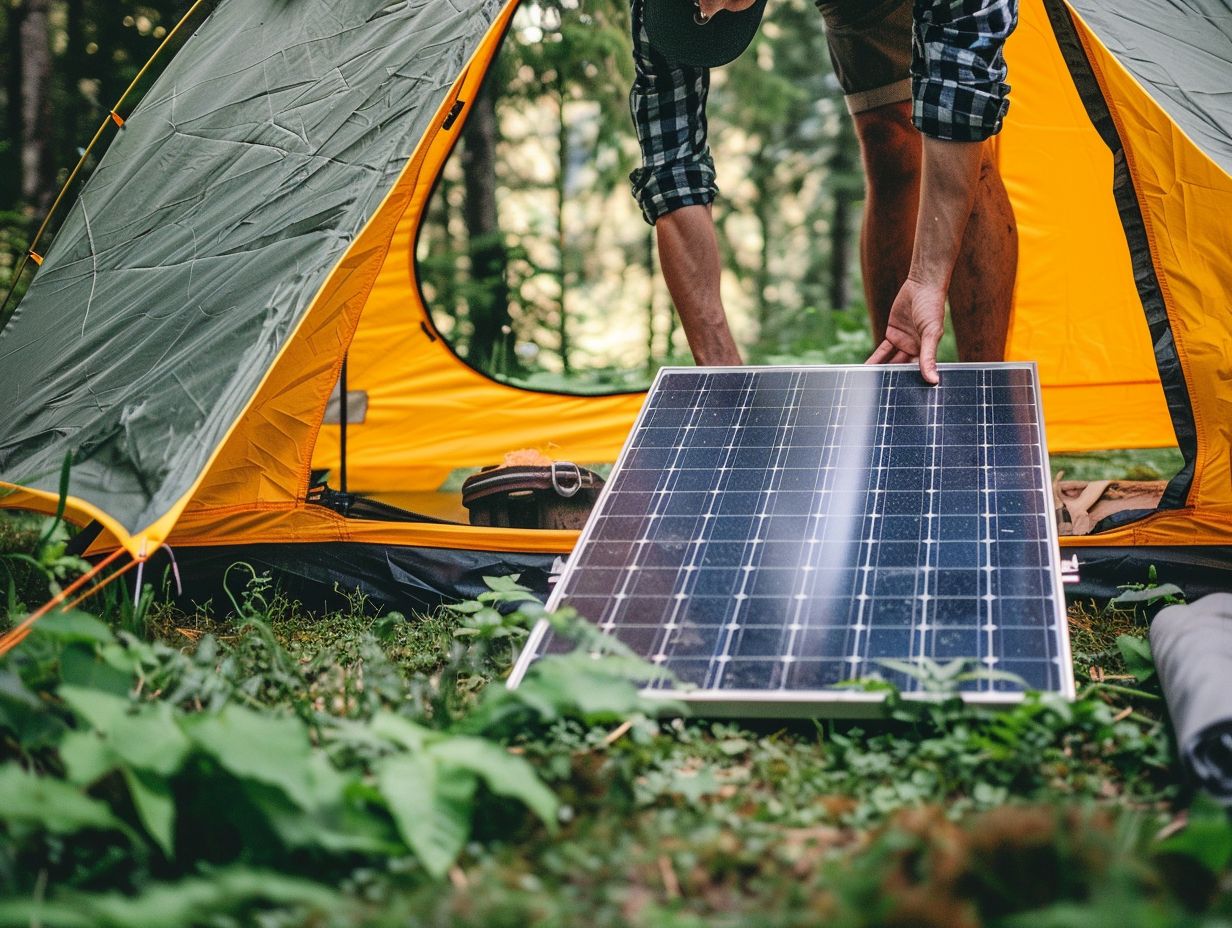 Maximising the Use of Solar Power While Camping