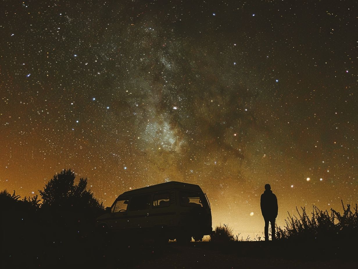 What equipment do I need for night sky photography while camping?