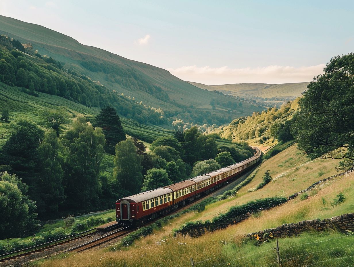 What are some popular campsites near historic railways in Britain?