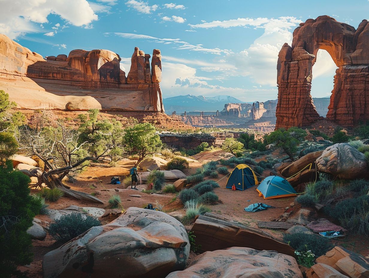 What makes a camping site ideal for rock climbers?